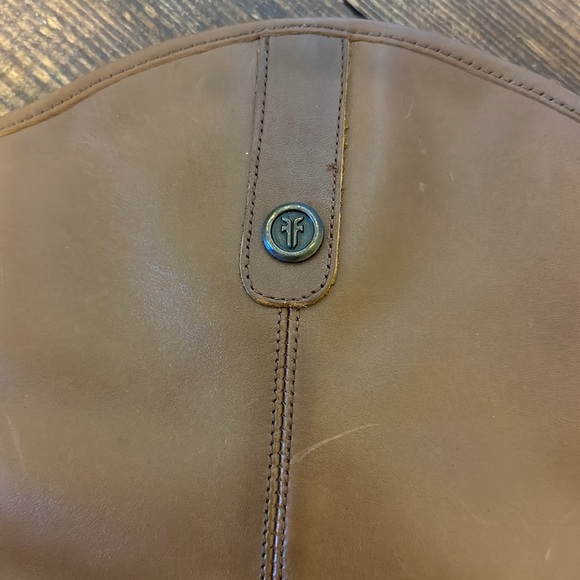 Frye Women's Marissa Medallion Boot Cognac Brown-Leather-Equestrian Zip - Picture 6 of 10